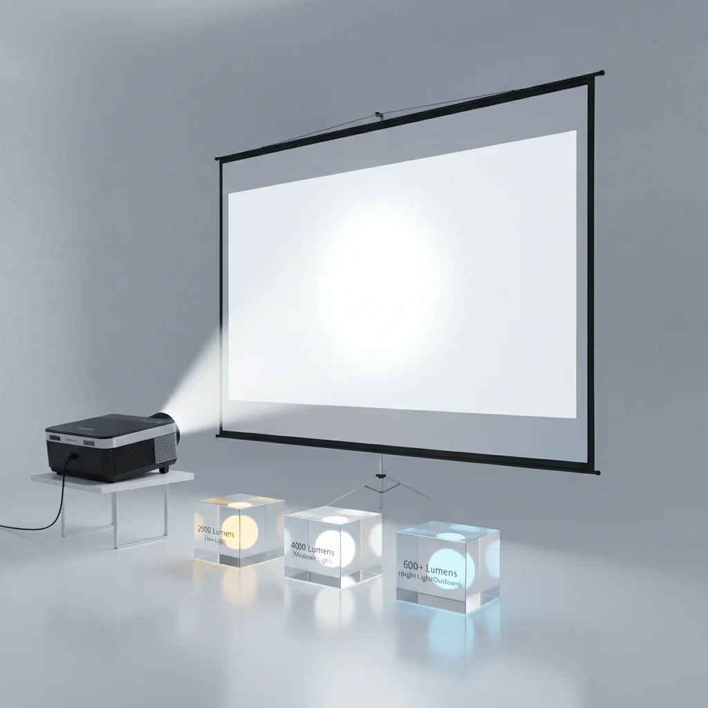 projector screen brightness